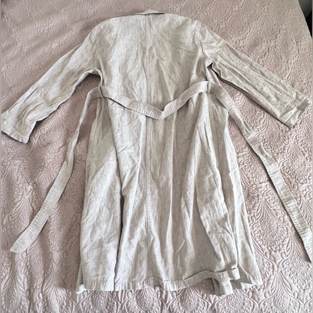 Uniqlo Light Brown Linen Light Weight Coat - Picture 7 of 7